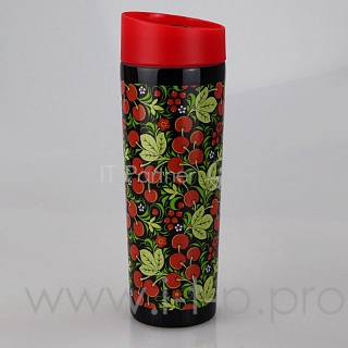 Термокружка вакуумная Забава РК-0402М ВИШНЯ НЕРЖ. 400мл (24)