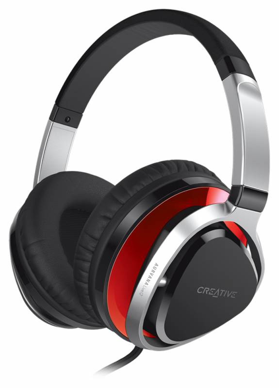 Наушники с микрофоном Creative Aurvana Live!2 черный/красный 1.2м мониторы оголовье (51EF0660AA004)