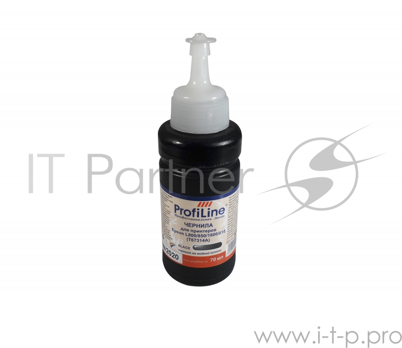 Чернила PL-T67314A/T66414A для принтеров Epson L800/850/1800/810/L100/210 Black 70 мл водн ProfiLine