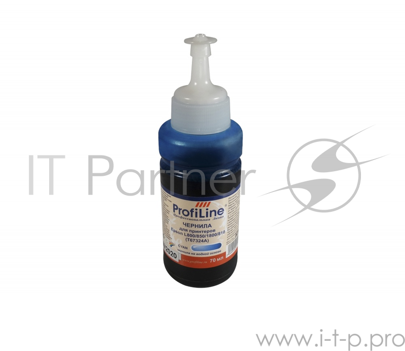 Чернила PL-T67324A/T66424A для принтеров Epson L800/850/1800/810/L100/210 Cyan 70 мл водн ProfiLine