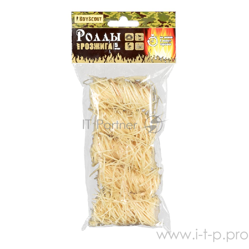 Роллы для розжига BOYSCOUT 61140 мангалов, барбекю, каминов, печей 5шт/уп