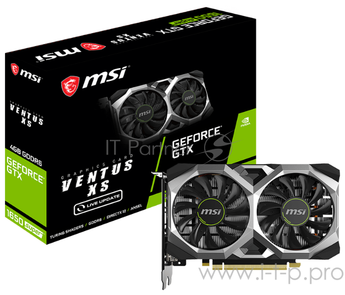 Видеокарта MSI PCI-E GTX 1650 SUPER VENTUS XS nVidia GeForce GTX 1650SUPER 4096Mb 128bit GDDR6 1485/12000 DVIx1/HDMIx1/DPx1/HDCP Ret