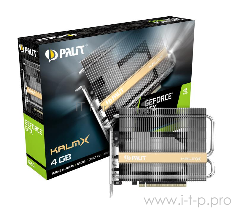 Видеокарта Palit PCI-E PA-GTX1650 KALMX 4G nVidia GeForce GTX 1650 4096Mb 128bit GDDR5 1485/8000/HDMIx1/DPx2/HDCP Ret