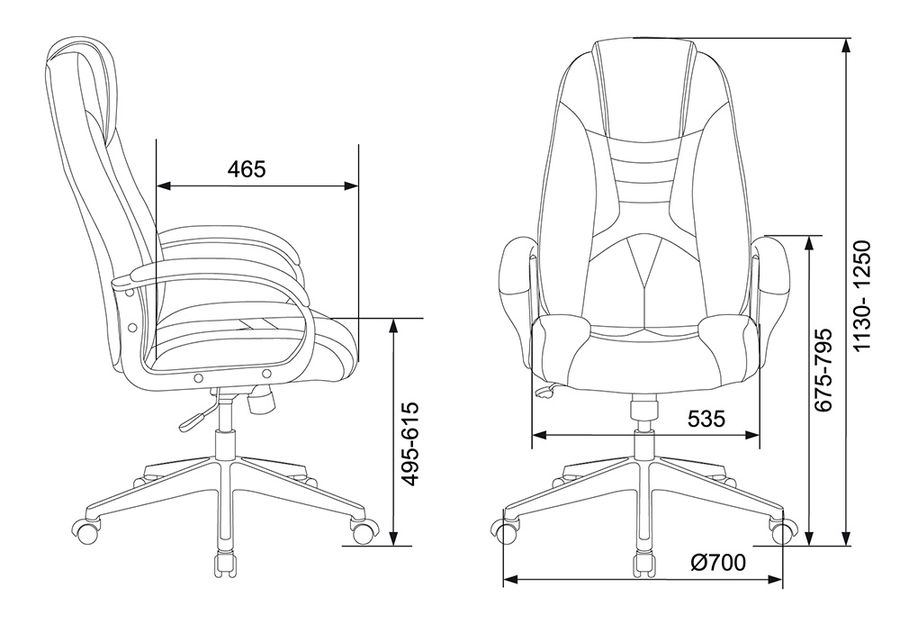 Кресло игровое Бюрократ VIKING-8N/BLACK черный искусственная кожа