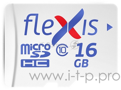 Карта памяти Flexis microSDHC 16GB class10 U1 R/W 80/45 MB/s w/o adapter, made in Russia