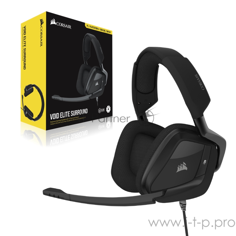 Игровая гарнитура Corsair Gaming™ VOID ELITE SURROUND Premium Gaming Headset with 7.1 Surround Sound, Carbon Игровая гарнитура Corsair Gaming™ VOID ELITE SURROUND Premium Gaming Headset with 7.1 Surround Sound, Carbon