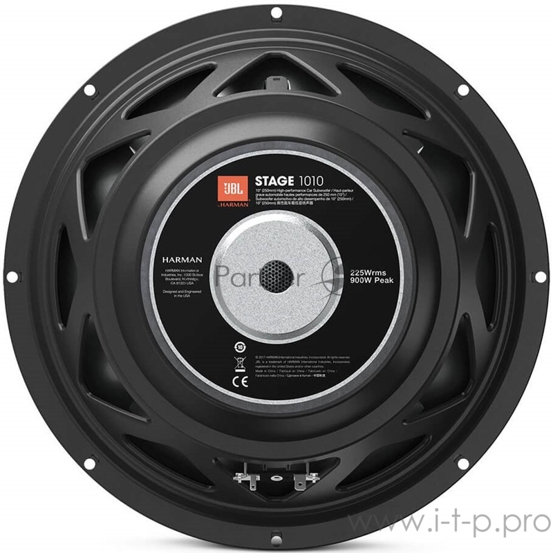 BL STAGE 1010 Сабвуферная головка10 (250 мм), 4 Ом, MAX 900, RMS 225 Вт, 35 - 200 Гц, 89 Дб, глубина: 111,7 мм