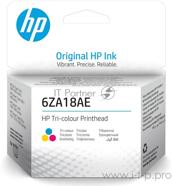 Печатающая головка HP 6ZA18AE черный для HP InkTank 100/300/400 SmartTank 300/400/500/600 SmartTankPlus 550/570/650