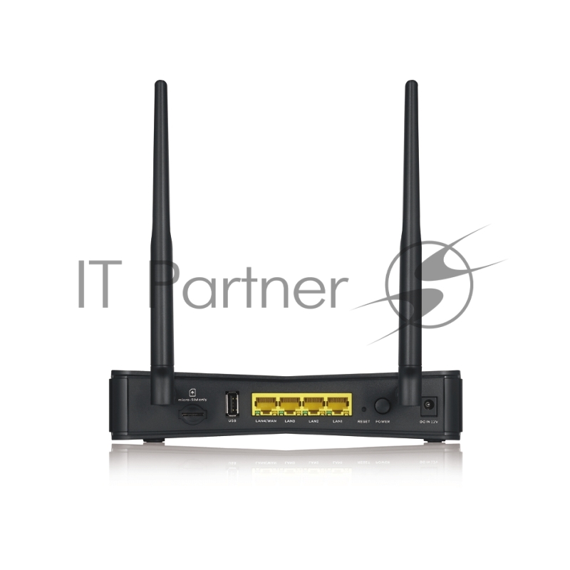 Маршрутизатор ZYXEL LTE3301 Indoor LTE Router, 802.11ac (2,4 и 5 GHz) up to 300+867 Mb/s, LTE/3G/2G, 2 SMA-F for external LTE antennas, 4xLAN GE (1xWAN GE), 1xUSB2.0
