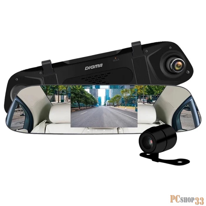 Видеорегистратор Digma FreeDrive 404 MIRROR DUAL черный 2Mpix 1080x1920 1080p 170гр. GP6248