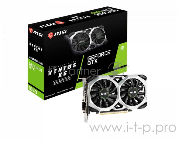 Видеокарта MSI PCI-E GTX 1650 D6 VENTUS XS OC nVidia GeForce GTX 1650 4096Mb 128bit GDDR6 1485/8000 DVIx1/HDMIx1/DPx1/HDCP Ret