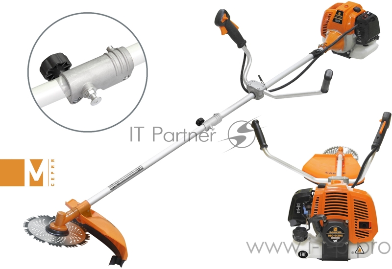 Мотокоса CARVER GBC-043MS 2.3лс 2х-тактный 43см3 0.95л нож 230мм леска2.4мм