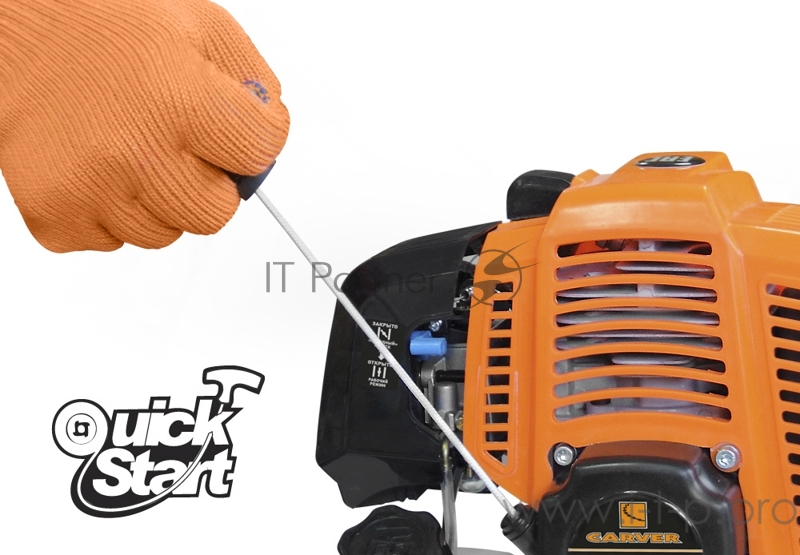 Мотокоса CARVER GBC-043MS 2.3лс 2х-тактный 43см3 0.95л нож 230мм леска2.4мм