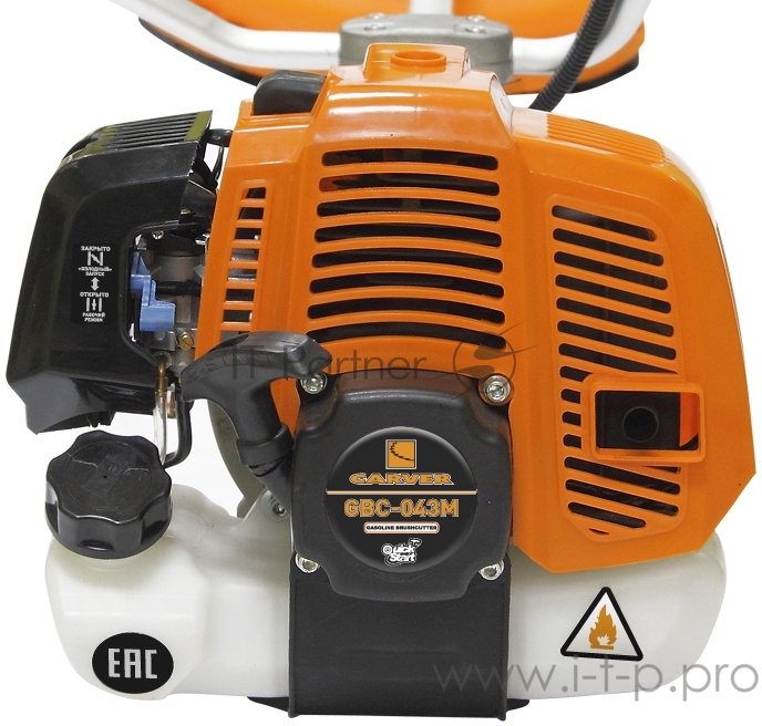 Мотокоса CARVER GBC-043MS 2.3лс 2х-тактный 43см3 0.95л нож 230мм леска2.4мм