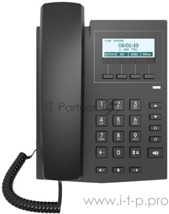 X1S Телефон IP FANVIL IP телефон 2 линии, ч/б экран c подсветкой, HD, Opus, 10/100 Мбит/с