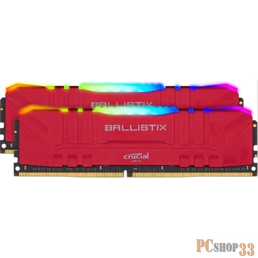 Оперативная память Crucial Ballistix 2x8GB (16GB Kit) DDR4 3200MT/s CL16 Unbuffered DIMM 288pin Red RGB