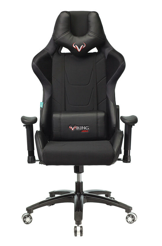 Кресло игровое Бюрократ VIKING 4 AERO BLACK EDITION черный искусст.кожа/ткань