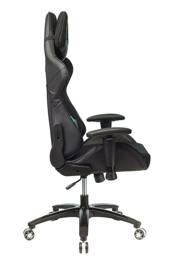 Кресло игровое Бюрократ VIKING 4 AERO BLACK EDITION черный искусст.кожа/ткань