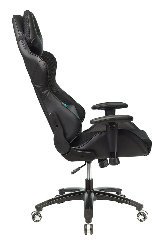 Кресло игровое Бюрократ VIKING 4 AERO BLACK EDITION черный искусст.кожа/ткань