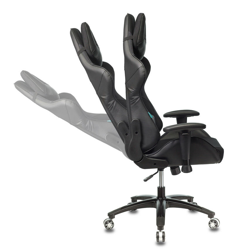 Кресло игровое Бюрократ VIKING 4 AERO BLACK EDITION черный искусст.кожа/ткань