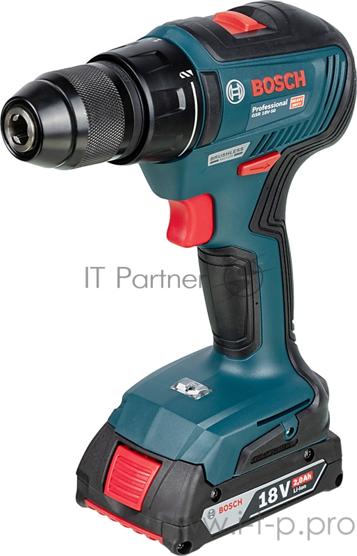 Акк. шуруповерт BOSCH GSR 18V-50 (06019H5020) 2х2.0Ач, в кейсе