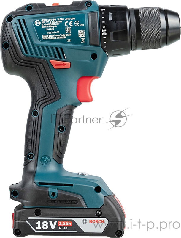 Акк. шуруповерт BOSCH GSR 18V-50 (06019H5020) 2х2.0Ач, в кейсе