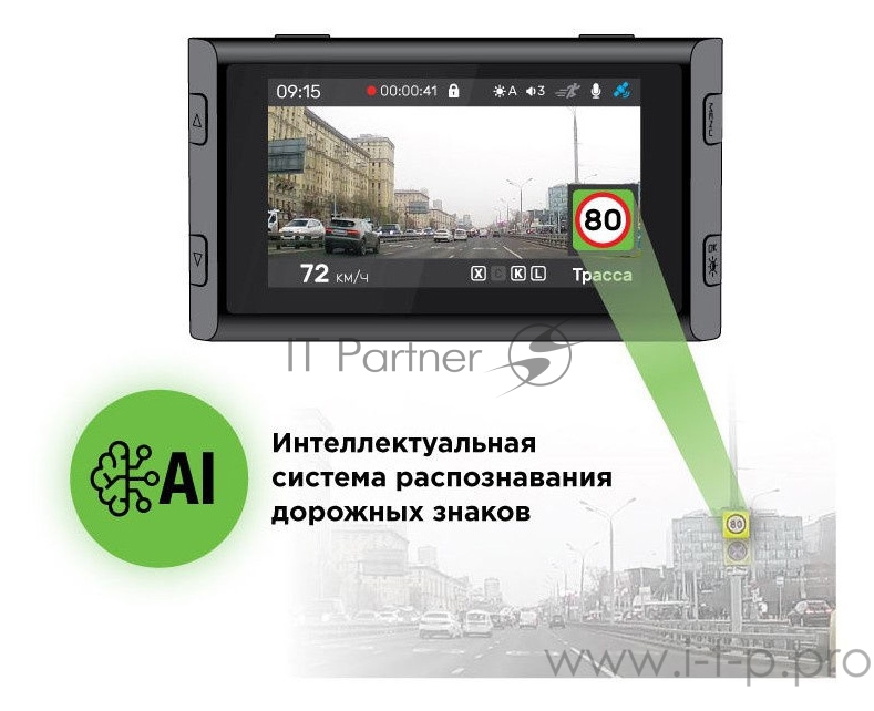 Автомобильные видеорегистраторы Комбо-устройство INCAR SDR-80 Olymp/ GPS сигнатурный радар-детектор, видеорегистратор Super HD 2304*1296, Sony 307 /