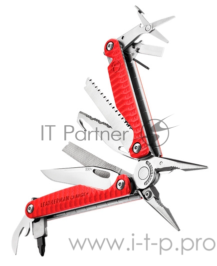 Мультитул Leatherman Charge Plus G10 (832778) 100мм 19функций красный карт.коробка