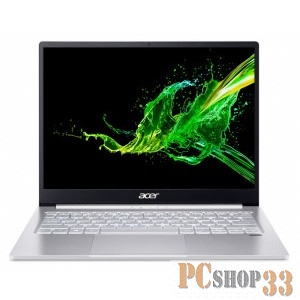 Ноутбук ACER Swift 3, 13.5QHD (2256x1504) IPS i7-1065G7 1.30 Ghz, 16 GB DDR4, 512 GB SSD, Intel Iris Plus Graphics, WiFi, BT, FPR, HD Cam, 56Wh, Win 10 Pro64, 3Y OS, Silver