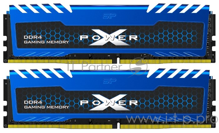 Оперативная память Silicon Power DDR4 DIMM 16Gb (8Gbx2) PC21300, 2666Mhz, XPOWER Turbine SP016GXLZU266BDA