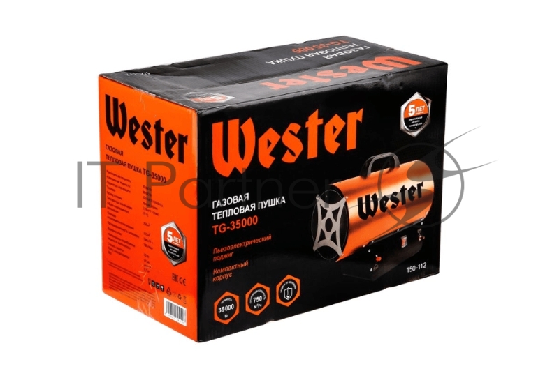 Газовая тепловая пушка WESTER TG-35000 35кВт 700м3/ч 2,18кг/ч 315м2
