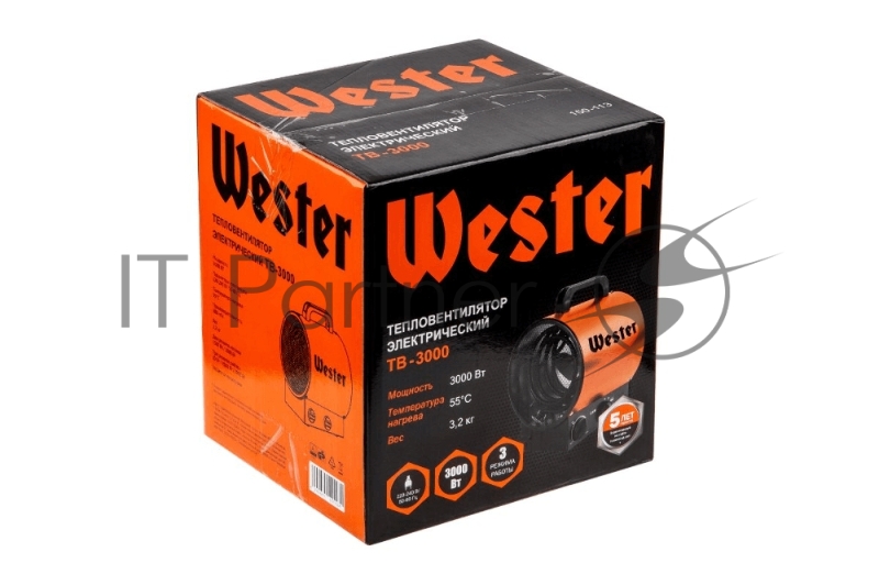 Тепловентилятор электрический Wester TB-3000 3кВт 300м3/ч 30м2 3.2кг