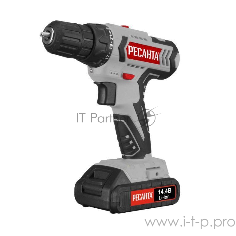 Дрель-шуруповерт Ресанта ДА-14-2ЛК аккум. патрон:быстрозажимной (кейс в комплекте)
