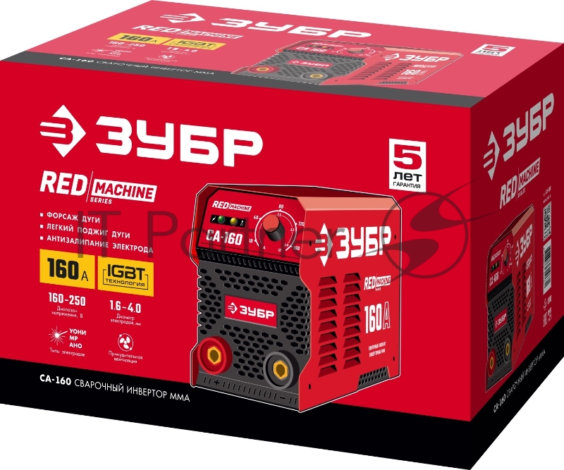 Сварочный инвертор ЗУБР СА-160 160 А, MMA, 5700 Вт, 220 В, 1.6-4 мм