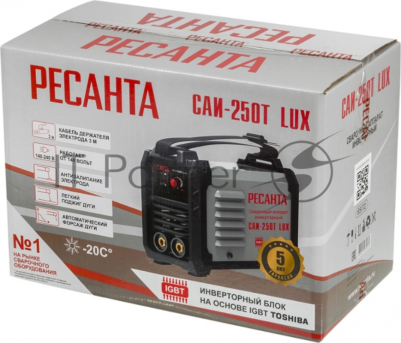 Сварочный аппарат Ресанта САИ-250Т LUX инвертор ММА DC 9.5кВт