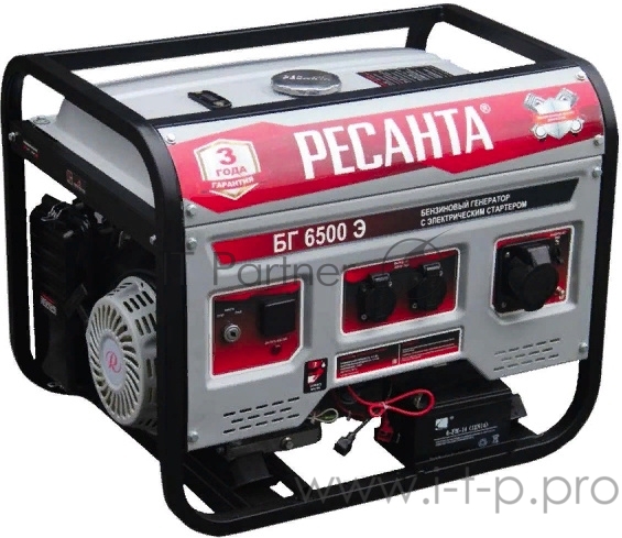 Электрогенератор РЕСАНТА БГ 6500 Э (64/1/46) 5 кВт, 13 л.с., 163 см3, 220 В