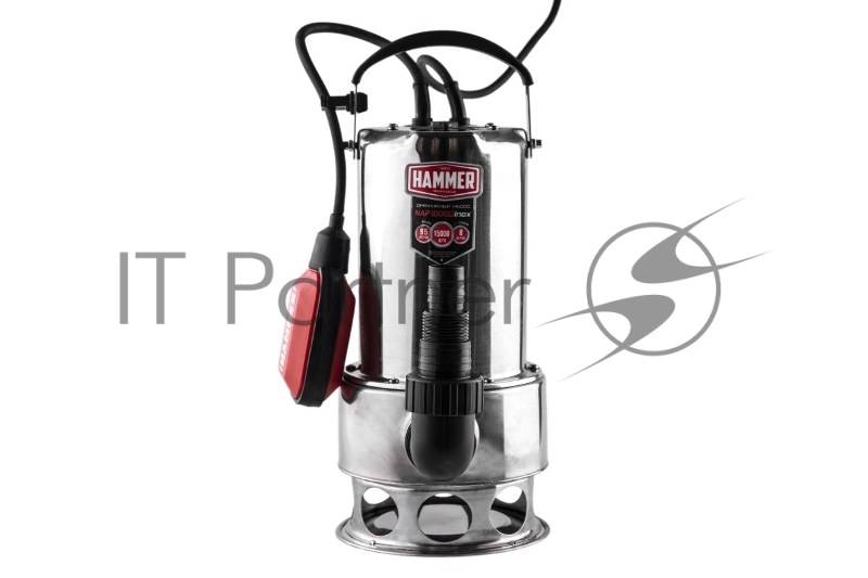 Насос дренажный Hammer NAP1000DInox 1000Вт 15000л/ч высота 9,5м, глубина 8м