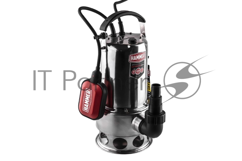 Насос дренажный Hammer NAP1000DInox 1000Вт 15000л/ч высота 9,5м, глубина 8м
