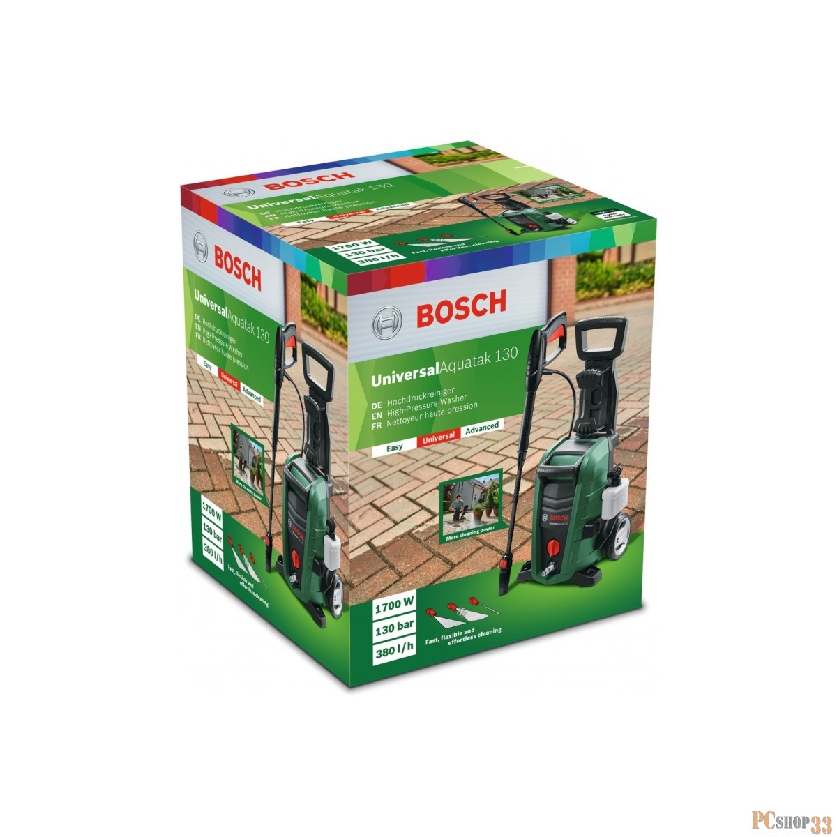 Очиститель высокого давления BOSCH UniversalAquatak 130 (06008A7B00) 1.7кВт, 130бар, 380л/ч