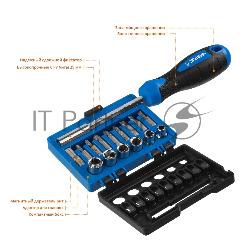 Набор отверточный Зубр 25216 16 предметов (жесткий кейс)