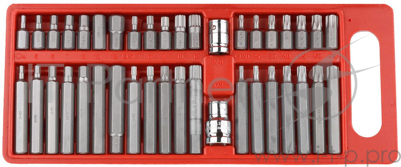 Набор бит ЗУБР ЭКСПЕРТ 2653-H40_z01 спец. в метал.боксе HEX TORX SPLINE 40 шт