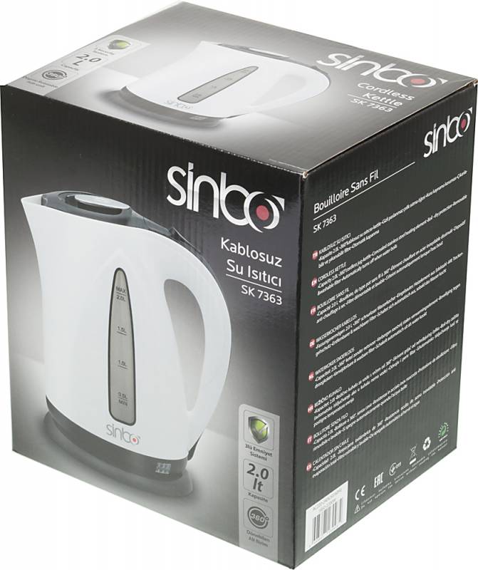 Чайник электрический Sinbo SK 7363 белый