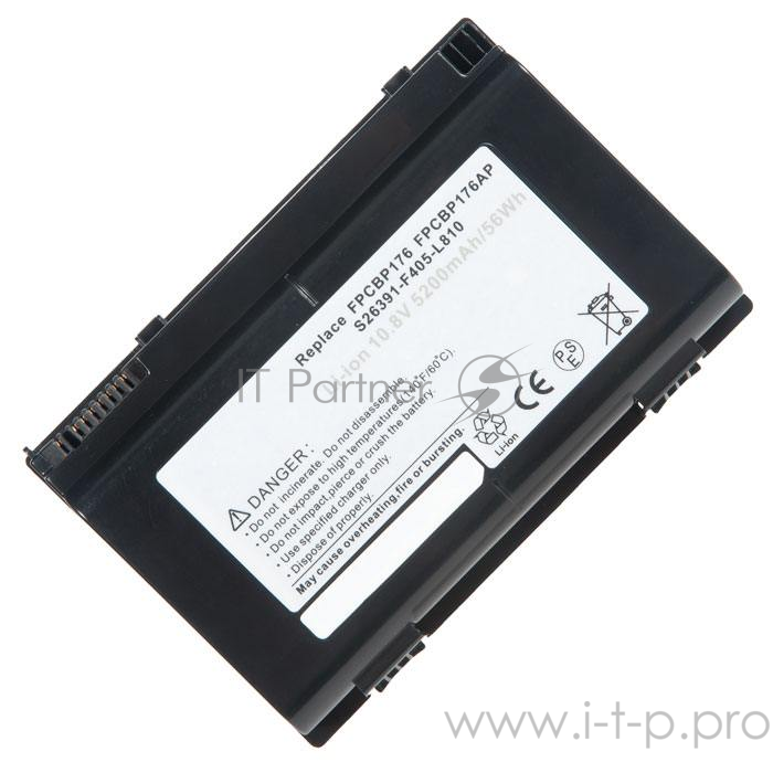 аккумулятор для ноутбука Fujitsu LifeBook A1220, A530, A6210, A6220, A6230, AH530, AH550, E780, E8410, E8420, E8420E, E8420LA, N7010, NH570, 10.8V, 5200mAh