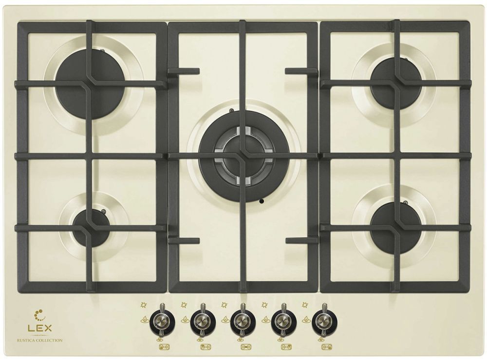 Газовая варочная поверхность Lex GVE 750C IV слоновая кость