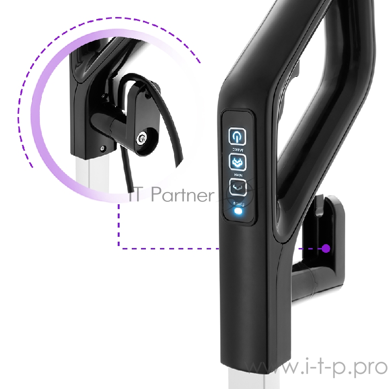 Вертикальный паровой пылесос «2 в 1» Kitfort 575-1-КТ Мощность 1600 Вт.Пылесборник 1,1 л.чёрный