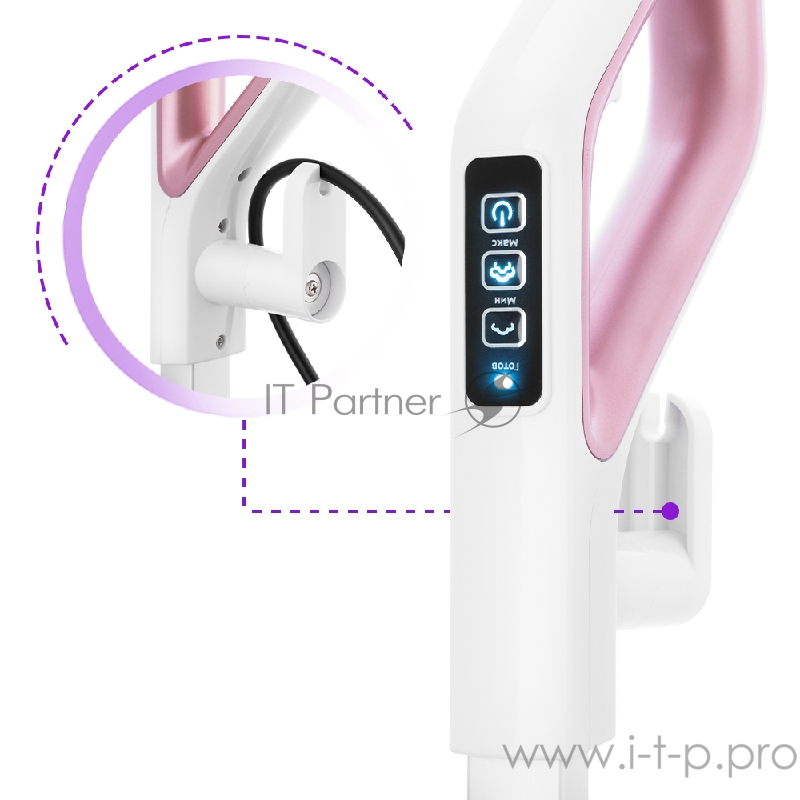 Вертикальный паровой пылесос «2 в 1» Kitfort 575-2-КТ Мощность 1600 Вт.Пылесборник 1,1 л.белый