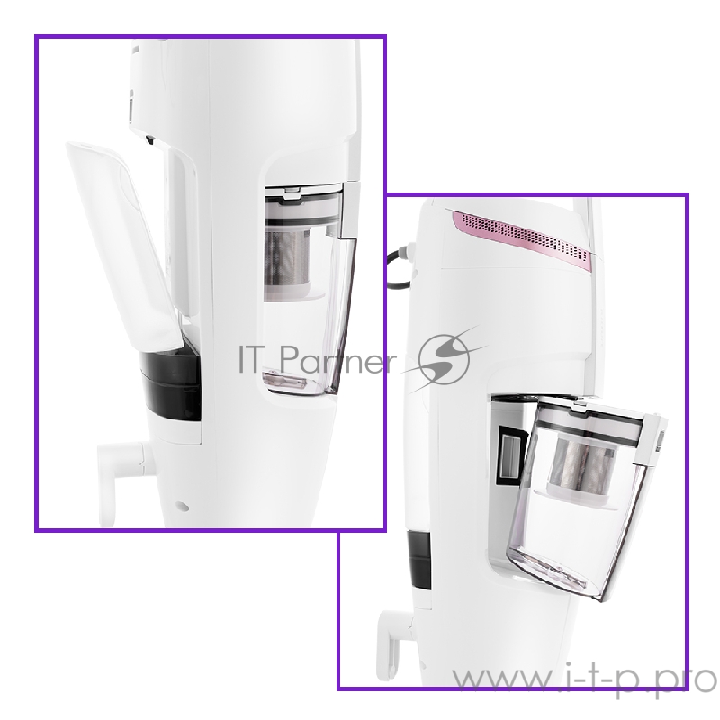 Вертикальный паровой пылесос «2 в 1» Kitfort 575-2-КТ Мощность 1600 Вт.Пылесборник 1,1 л.белый