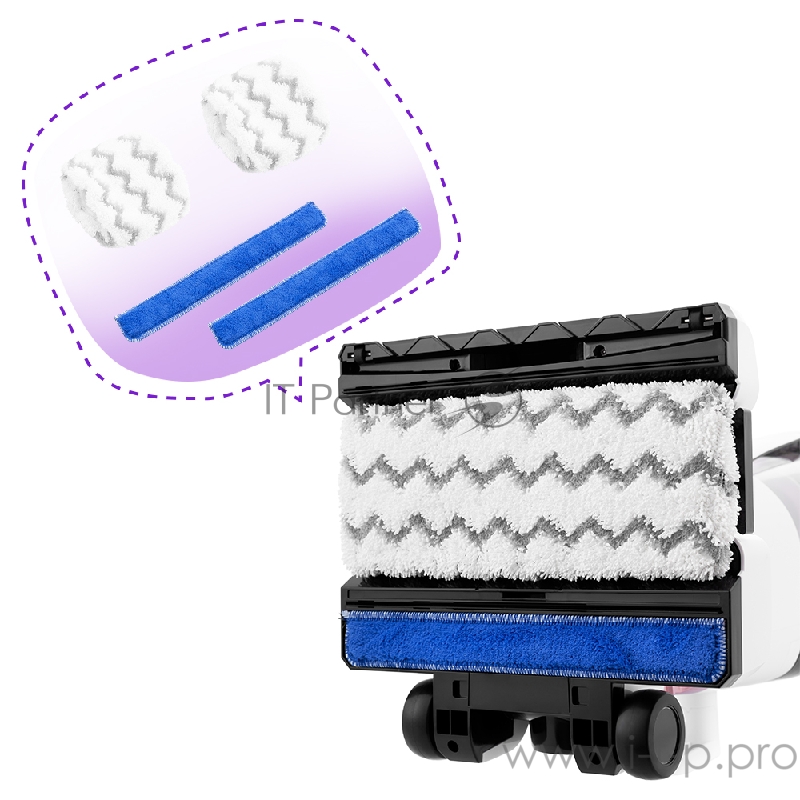 Вертикальный паровой пылесос «2 в 1» Kitfort 575-2-КТ Мощность 1600 Вт.Пылесборник 1,1 л.белый