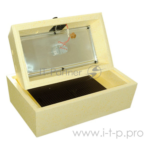 Инкубатор Золушка, 45 яиц, руч.поворот (220В/12В), 25 Вт, возможность питания от энергии горячей воды (80-90*С), от аккумулятора 12 В, с поддоном, 505Х320Х275, масса 2 кг (в 1кубе22шт), в комплекте решеток нет