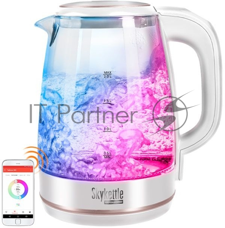 Чайник электрический Redmond RK-G203S 1.7л. 2200Вт белый